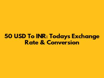 50 USD To INR: Today's Exchange Rate & Conversion