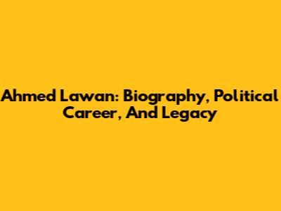 Ahmed Lawan: Biography, Political Career, And Legacy