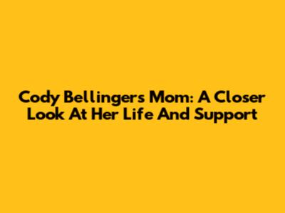 Cody Bellinger's Mom: A Closer Look At Her Life And Support