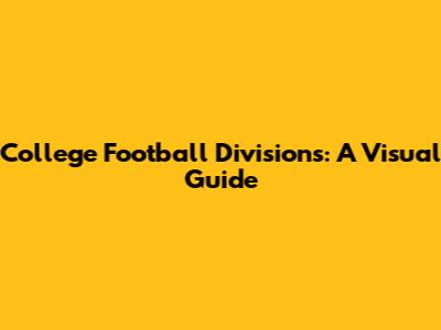 College Football Divisions: A Visual Guide