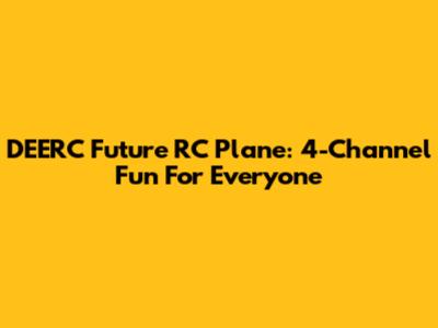 DEERC Future RC Plane: 4-Channel Fun For Everyone