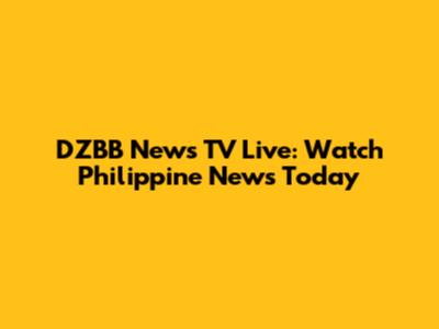 DZBB News TV Live: Watch Philippine News Today