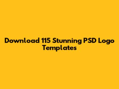 Download 115 Stunning PSD Logo Templates
