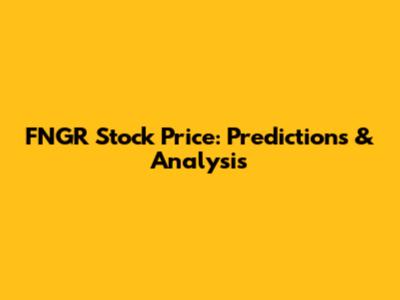 FNGR Stock Price: Predictions & Analysis