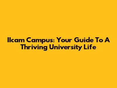 IIcam Campus: Your Guide To A Thriving University Life