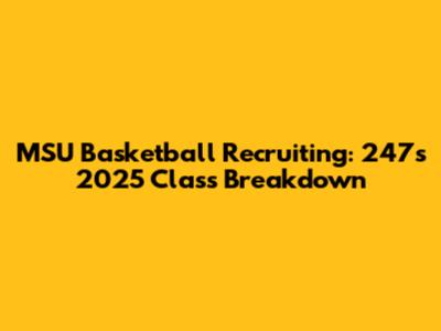 MSU Basketball Recruiting: 247's 2025 Class Breakdown