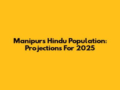 Manipur's Hindu Population: Projections For 2025