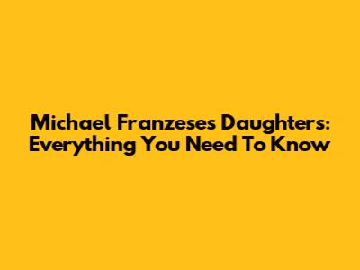 Michael Franzese's Daughters: Everything You Need To Know