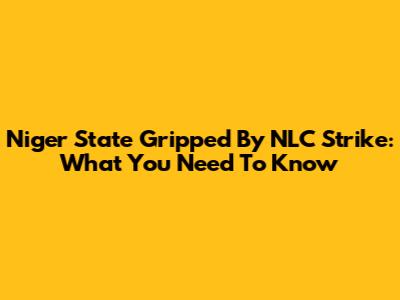 Niger State Gripped By NLC Strike: What You Need To Know