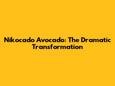 Nikocado Avocado: The Dramatic Transformation