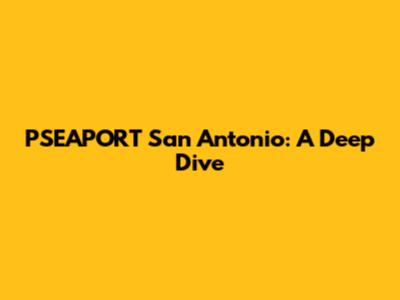 PSEAPORT San Antonio: A Deep Dive