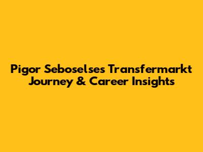 Pigor Seboselse's Transfermarkt Journey & Career Insights