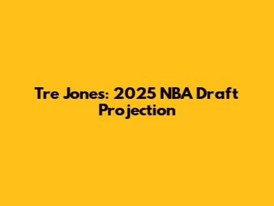 Tre Jones: 2025 NBA Draft Projection
