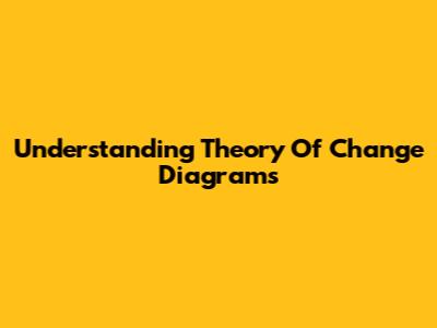 Understanding Theory Of Change Diagrams